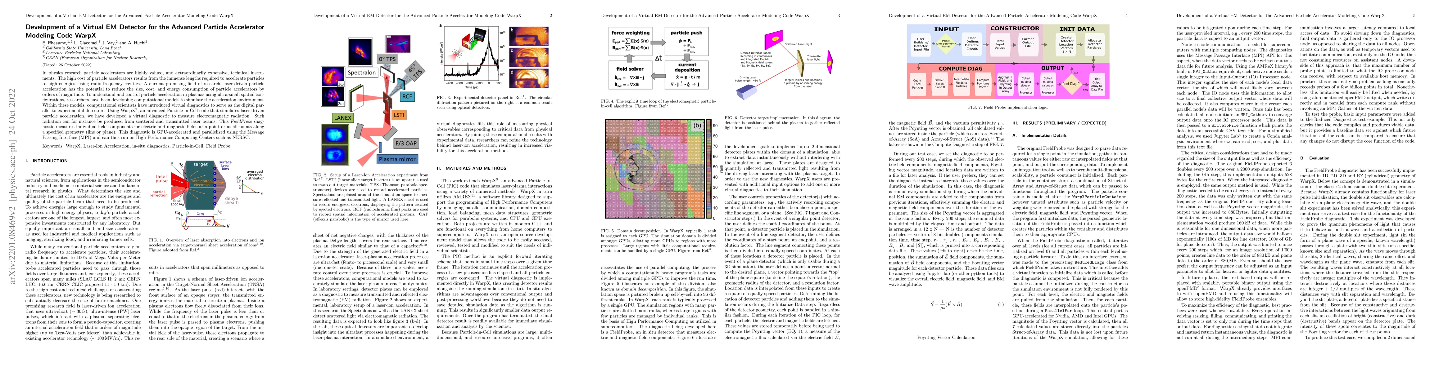 Thumbnail for Development of a Virtual EM Detector for the Advanced Particle
  Accelerator Modeling Code WarpX