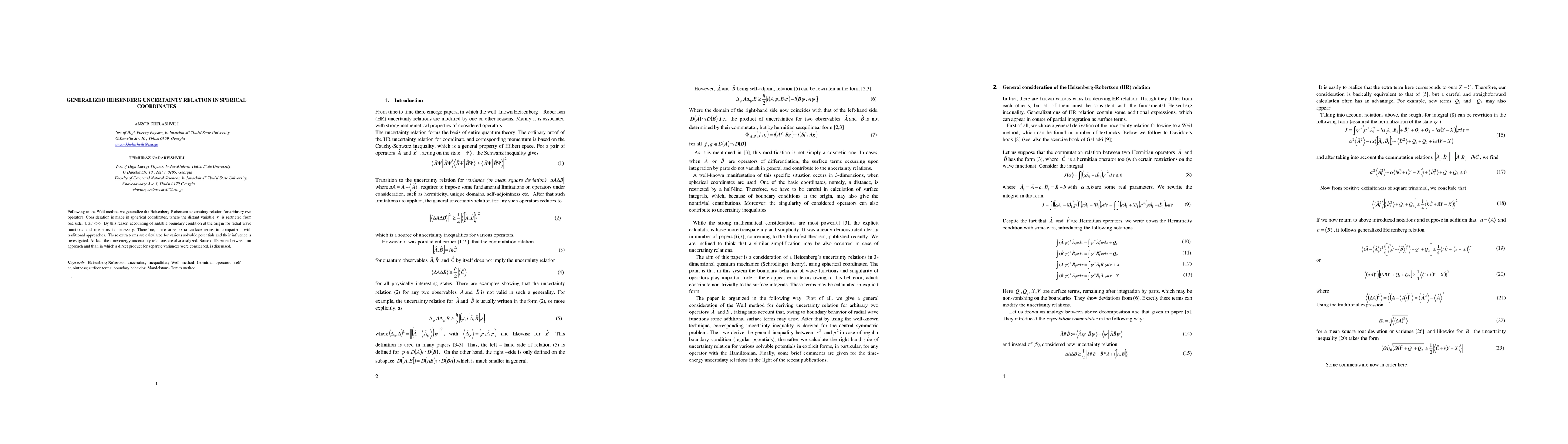 Thumbnail for Generalized uncertainty relations in spherical coordinates