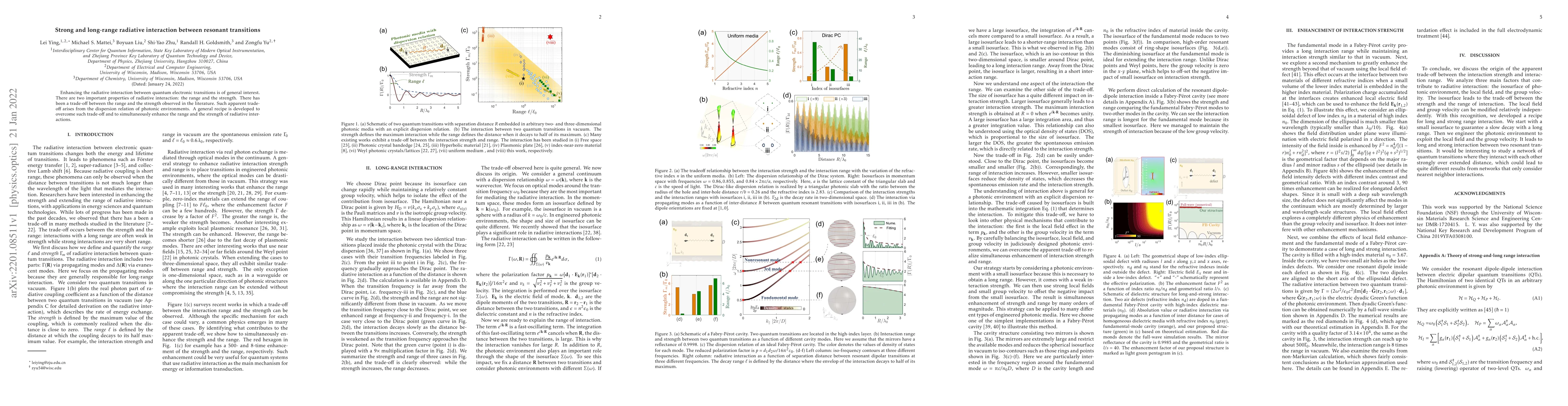 Thumbnail for Strong and long-range radiative interaction between resonant transitions