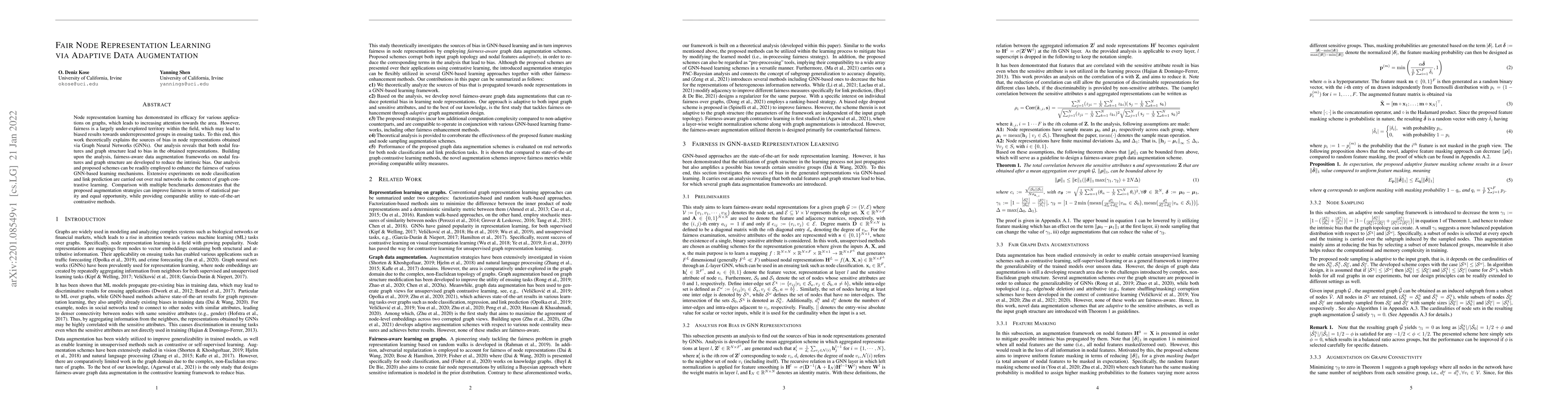 Thumbnail for Fair Node Representation Learning via Adaptive Data Augmentation