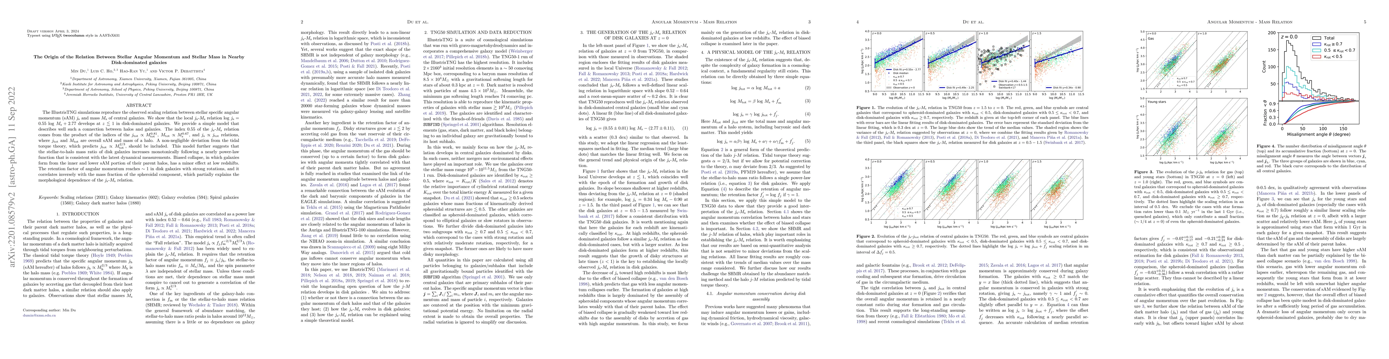 Thumbnail for The Origin of the Relation Between Stellar Angular Momentum and Stellar
  Mass in Nearby Disk-dominated galaxies