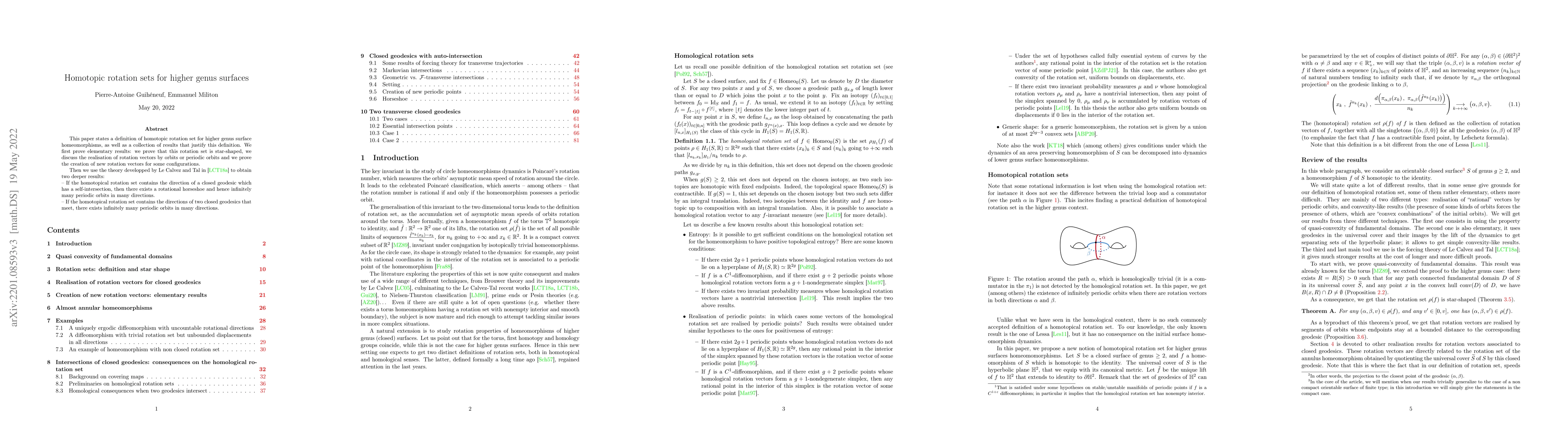 Thumbnail for Homotopic rotation sets for higher genus surfaces