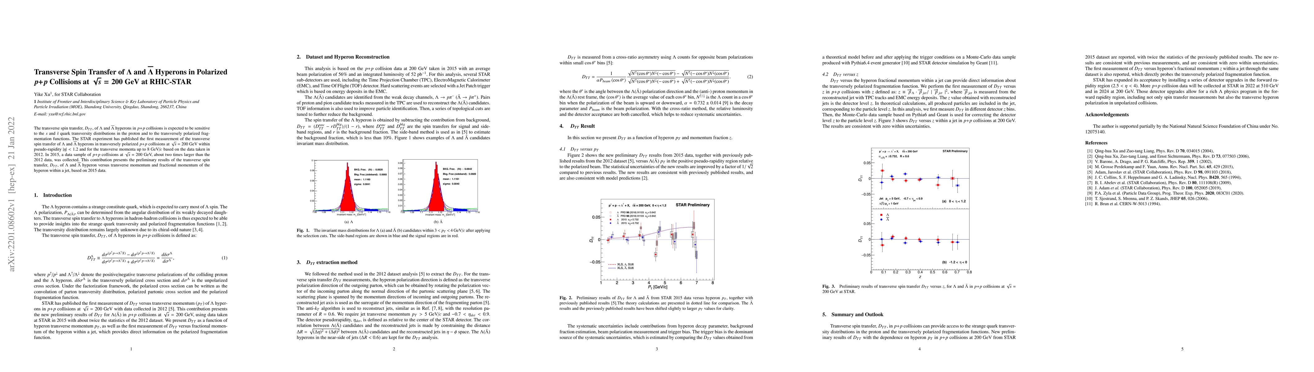 Thumbnail for Transverse Spin Transfer of $\Lambda$ and $\overline{\Lambda}$ Hyperons
  in Polarized $p$+$p$ Collisions at $\sqrt{s} = 200$ GeV at RHIC-STAR