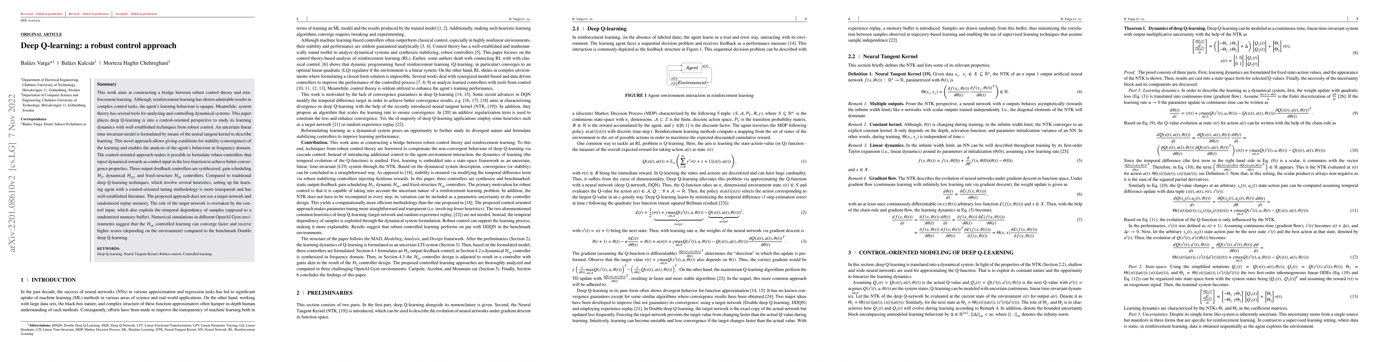 Thumbnail for Deep Q-learning: a robust control approach