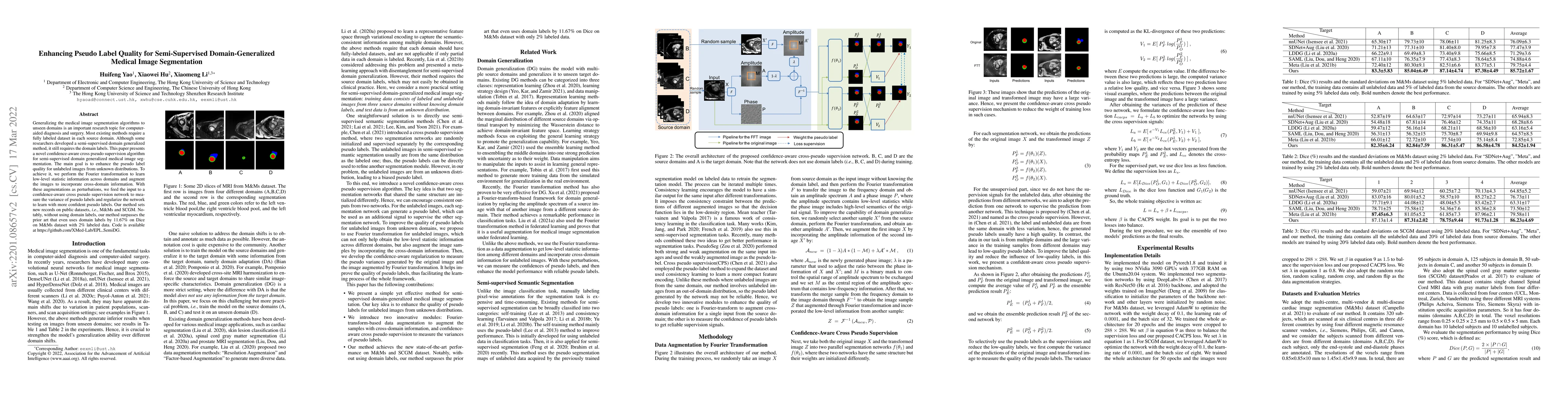 Thumbnail for Enhancing Pseudo Label Quality for Semi-Supervised Domain-Generalized
  Medical Image Segmentation