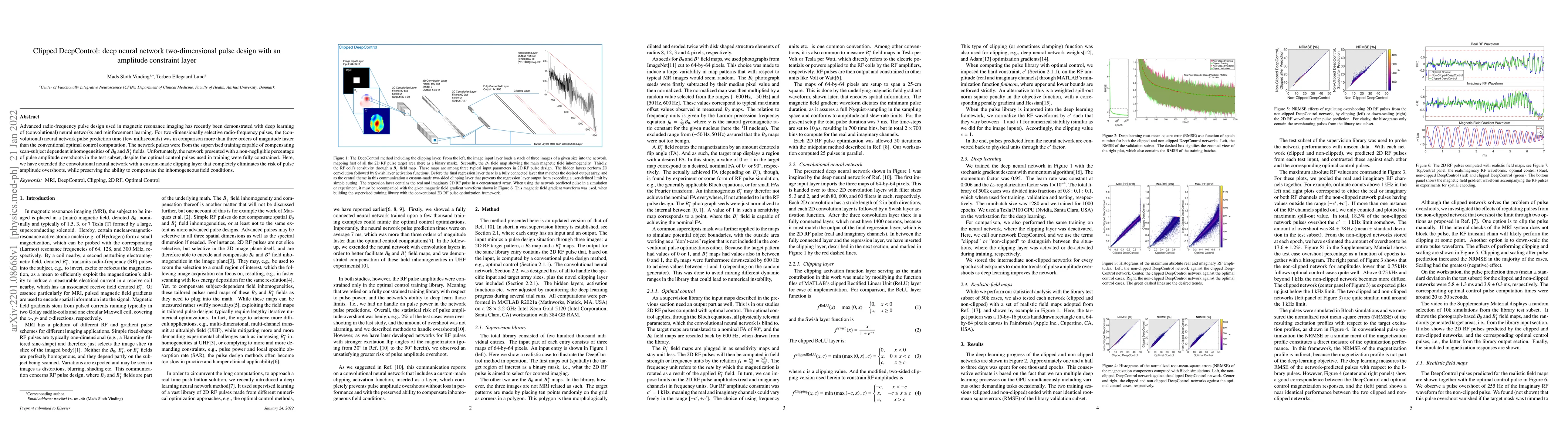Thumbnail for Clipped DeepControl: deep neural network two-dimensional pulse design
  with an amplitude constraint layer