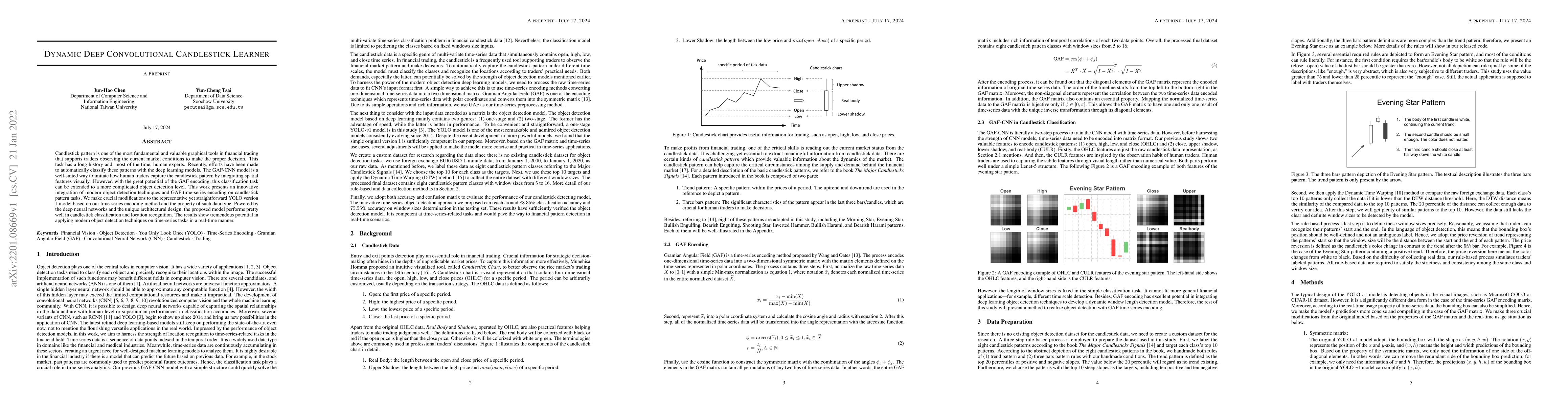 Thumbnail for Dynamic Deep Convolutional Candlestick Learner