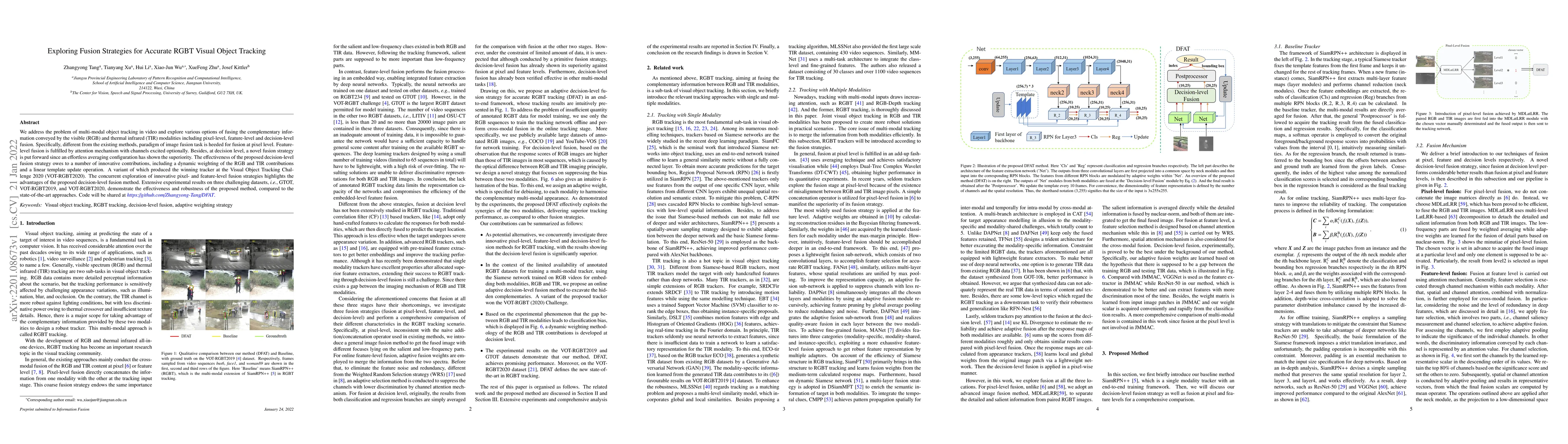 Thumbnail for Exploring Fusion Strategies for Accurate RGBT Visual Object Tracking