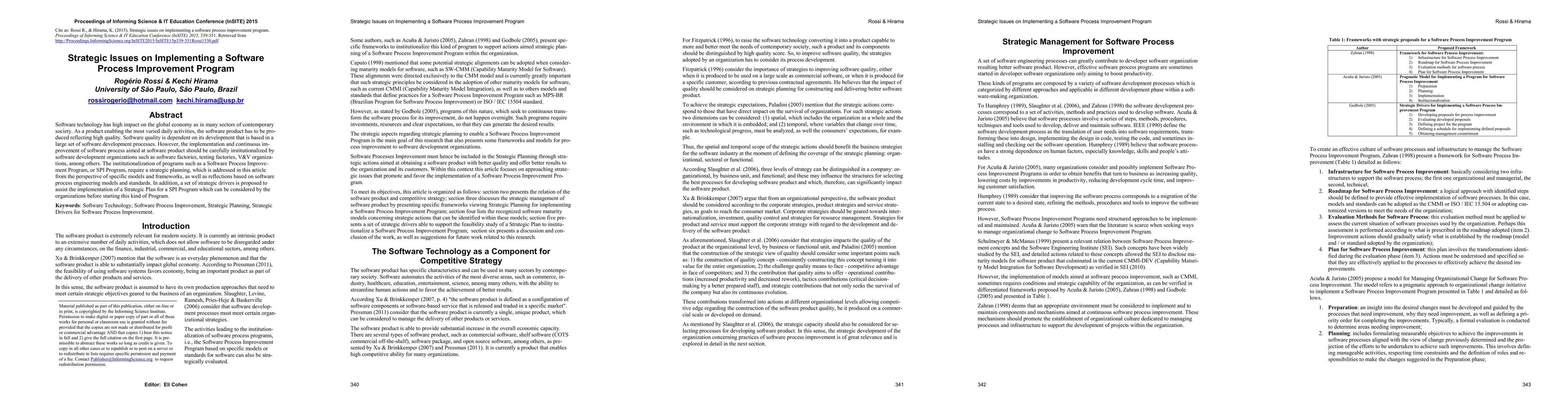 Thumbnail for Strategic Issues on Implementing a Software Process Improvement Program