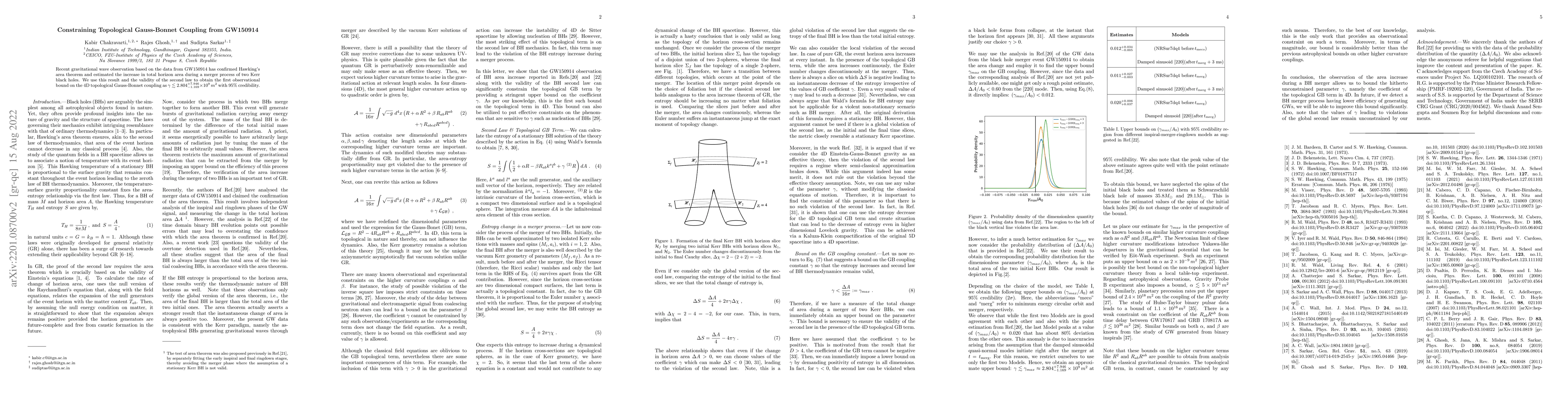 Thumbnail for Constraining the topological Gauss-Bonnet coupling from GW150914