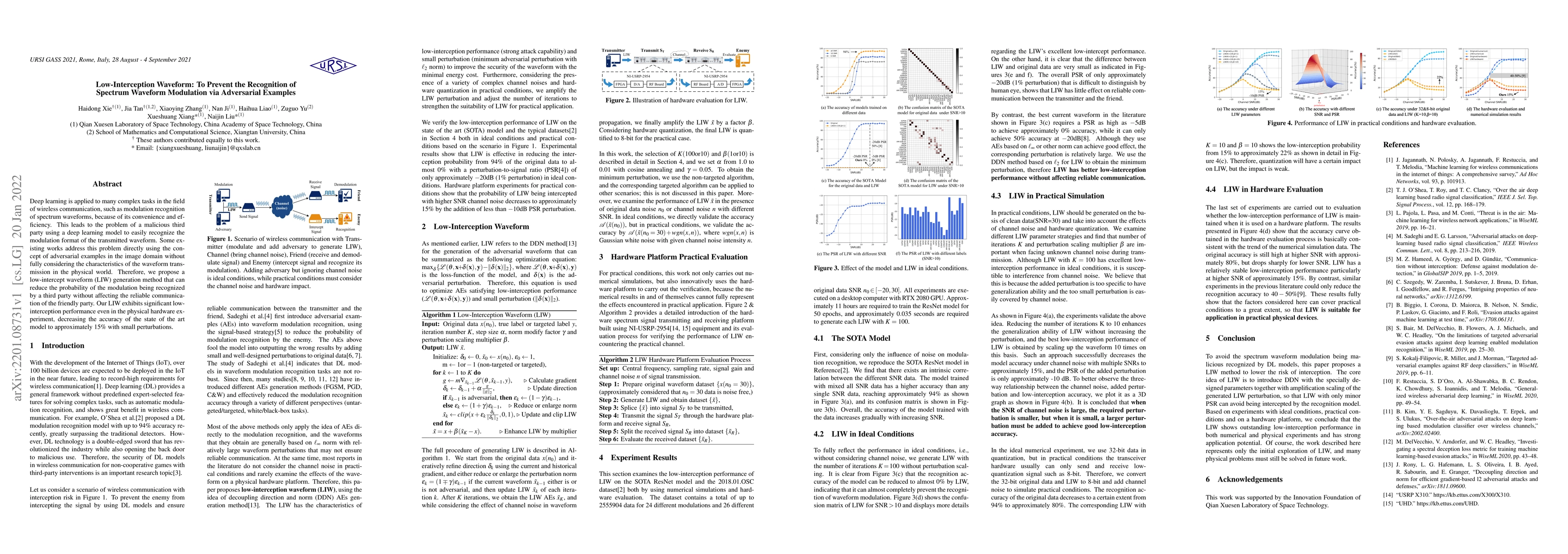 Thumbnail for Low-Interception Waveform: To Prevent the Recognition of Spectrum
  Waveform Modulation via Adversarial Examples