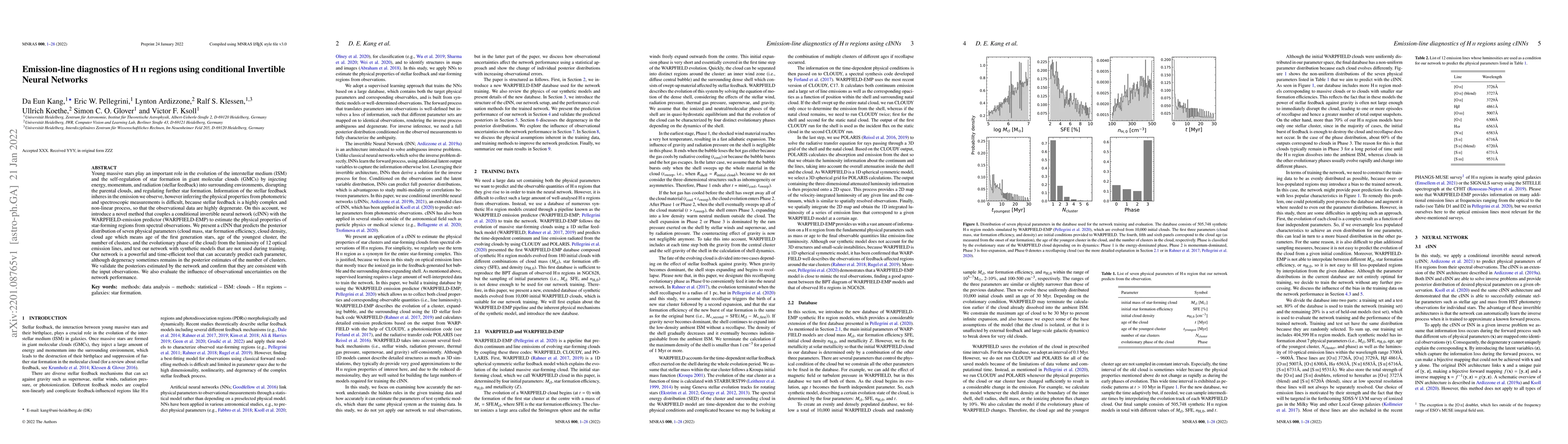 Thumbnail for Emission-line diagnostics of HII regions using conditional Invertible
  Neural Networks