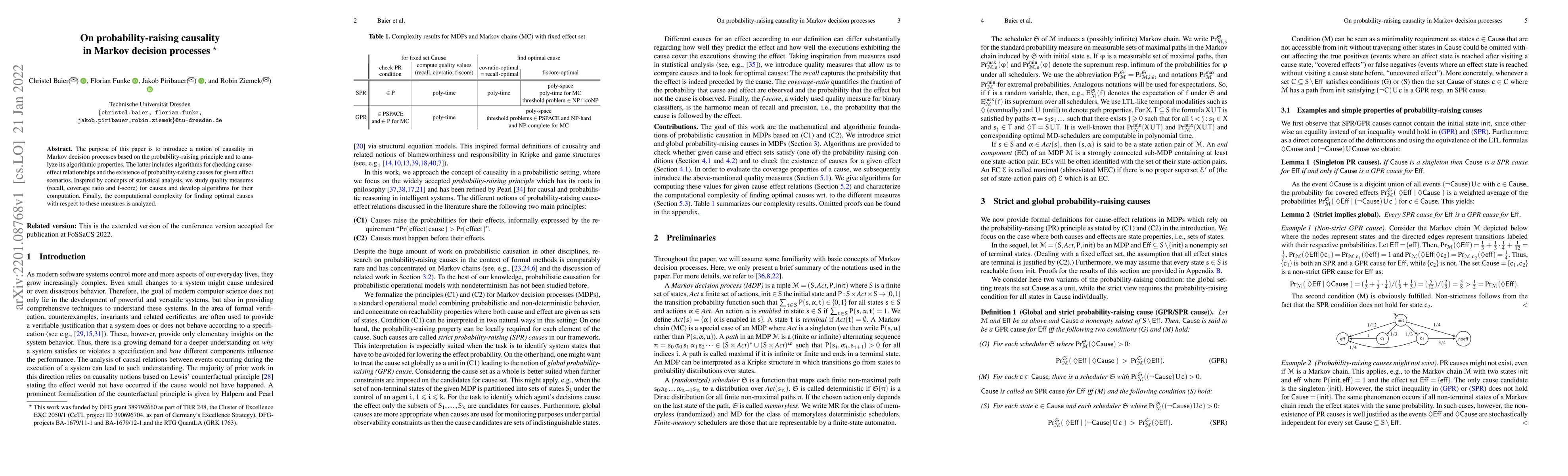 Thumbnail for On probability-raising causality in Markov decision processes