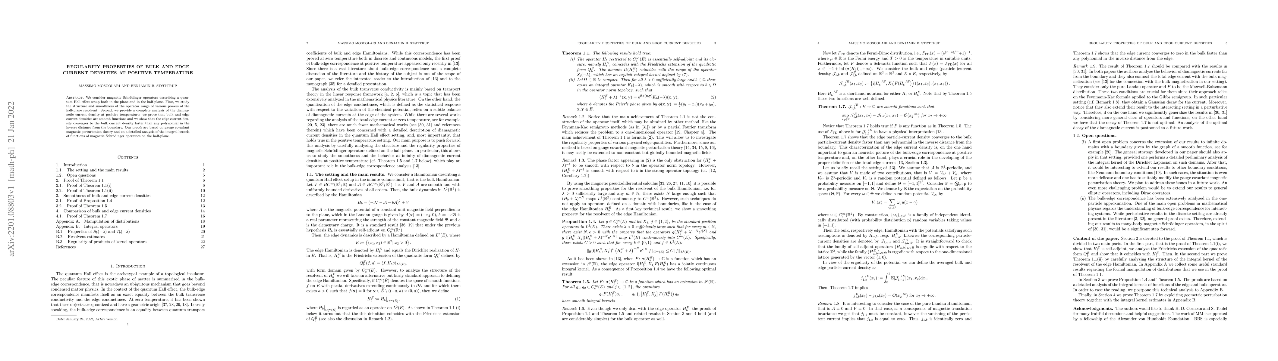 Thumbnail for Regularity properties of bulk and edge current densities at positive
  temperature