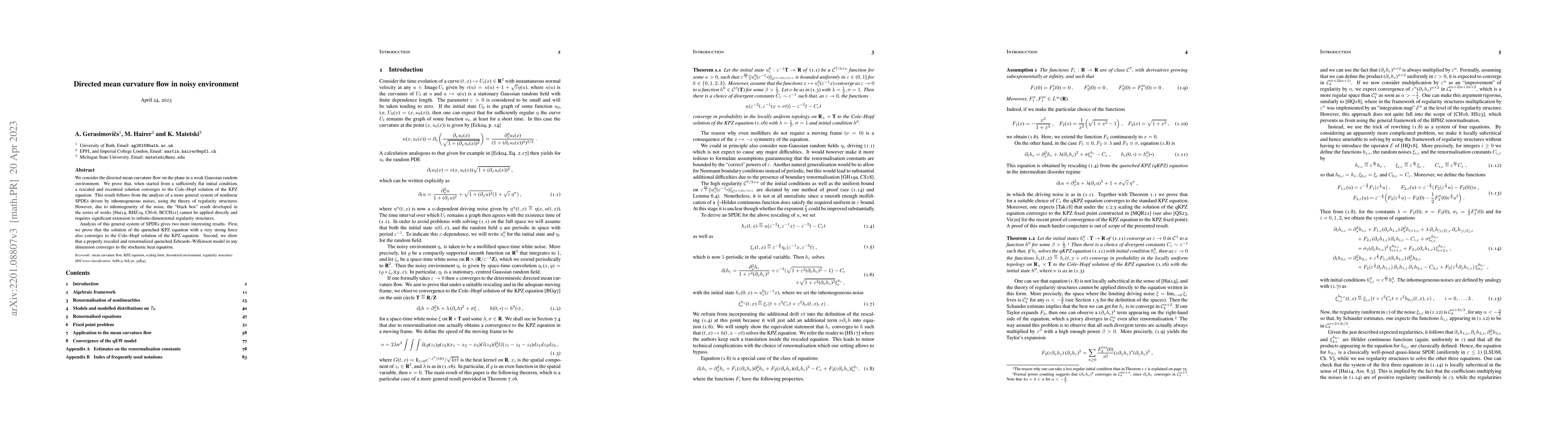 Thumbnail for Directed mean curvature flow in noisy environment