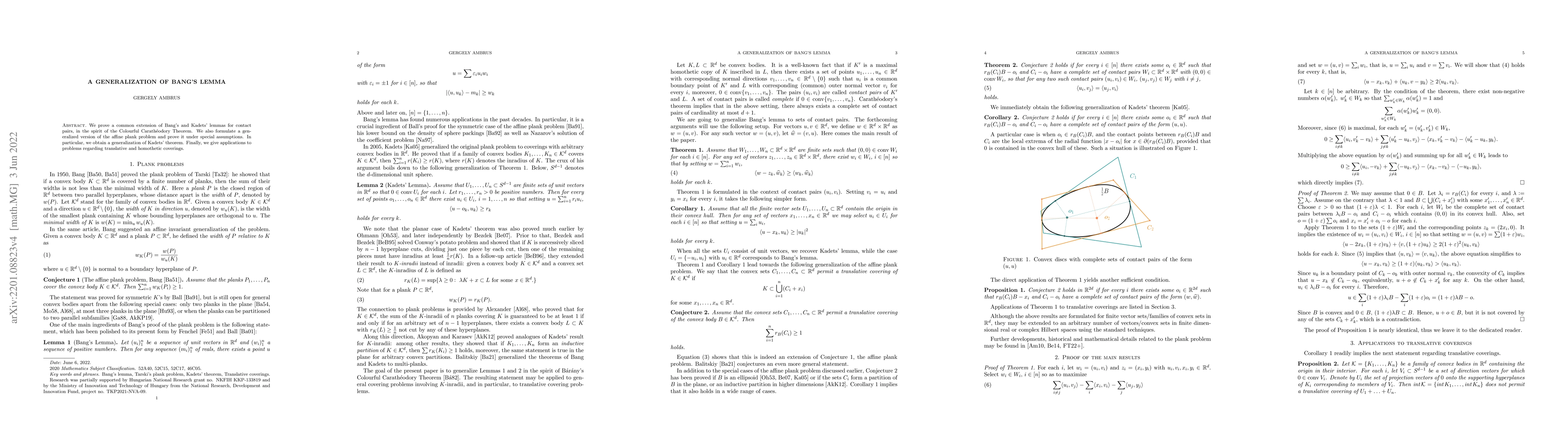 Thumbnail for A generalization of Bang's lemma
