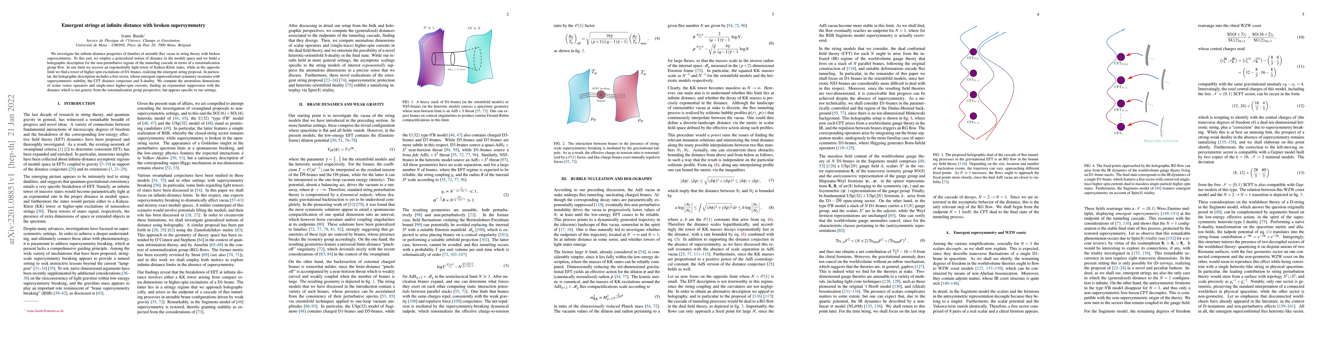 Thumbnail for Emergent strings at infinite distance with broken supersymmetry