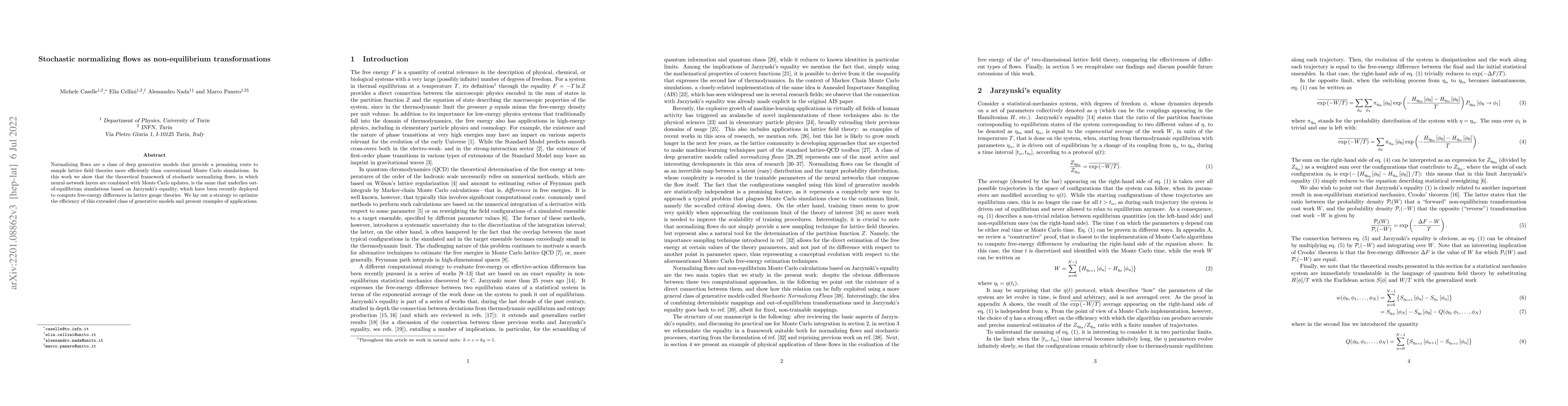 Thumbnail for Stochastic normalizing flows as non-equilibrium transformations