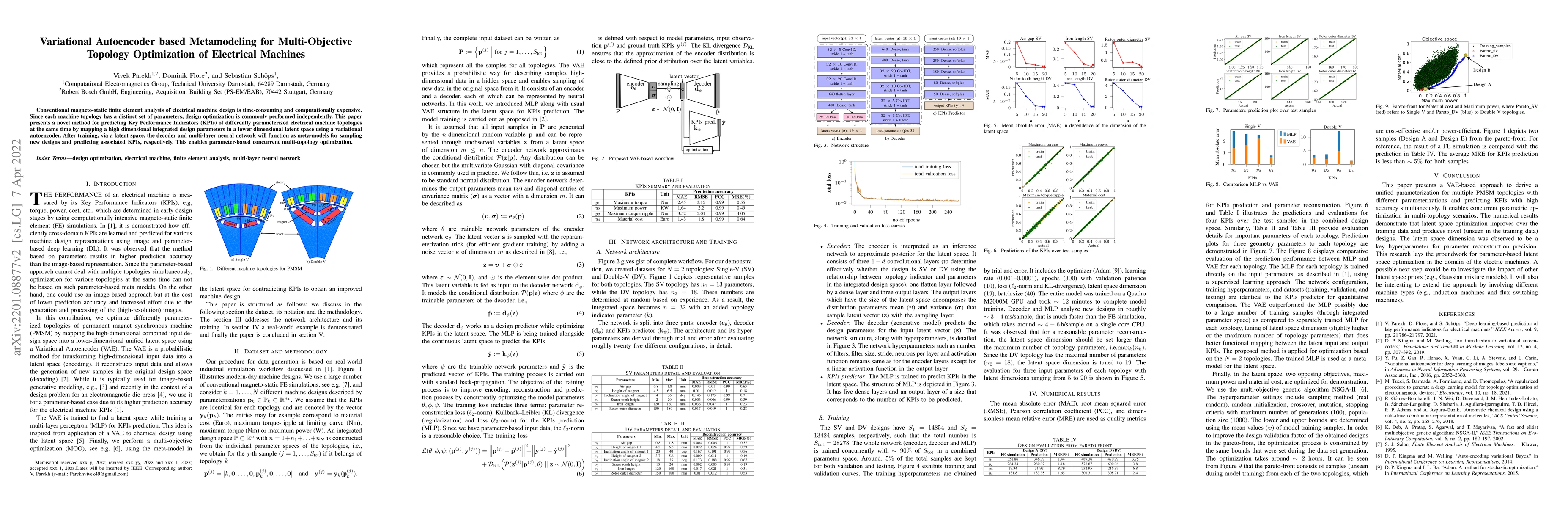 Thumbnail for Variational Autoencoder based Metamodeling for Multi-Objective Topology
  Optimization of Electrical Machines
