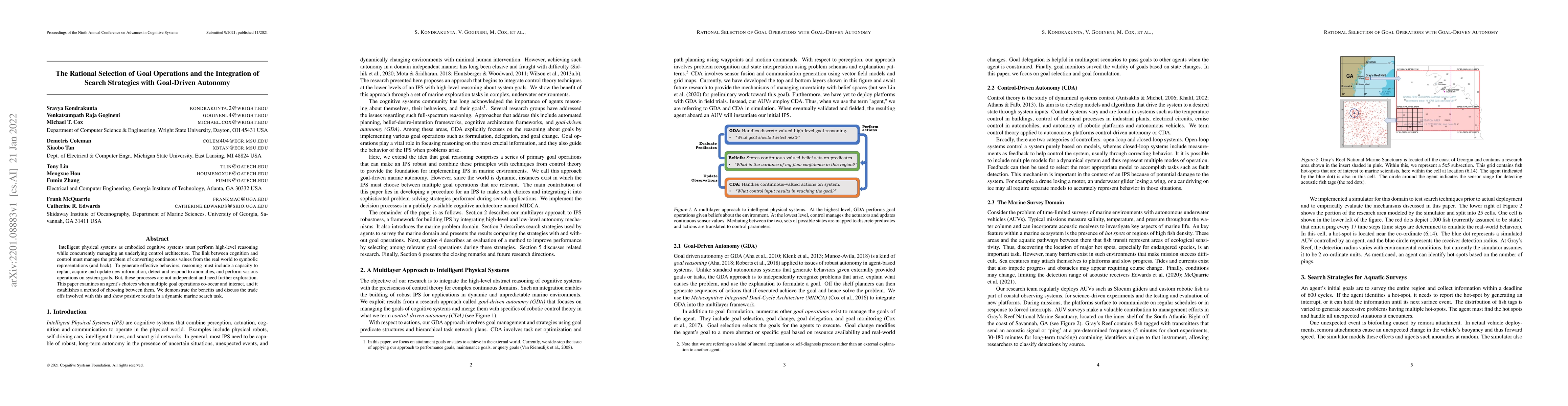 Thumbnail for The Rational Selection of Goal Operations and the Integration ofSearch
  Strategies with Goal-Driven Autonomy