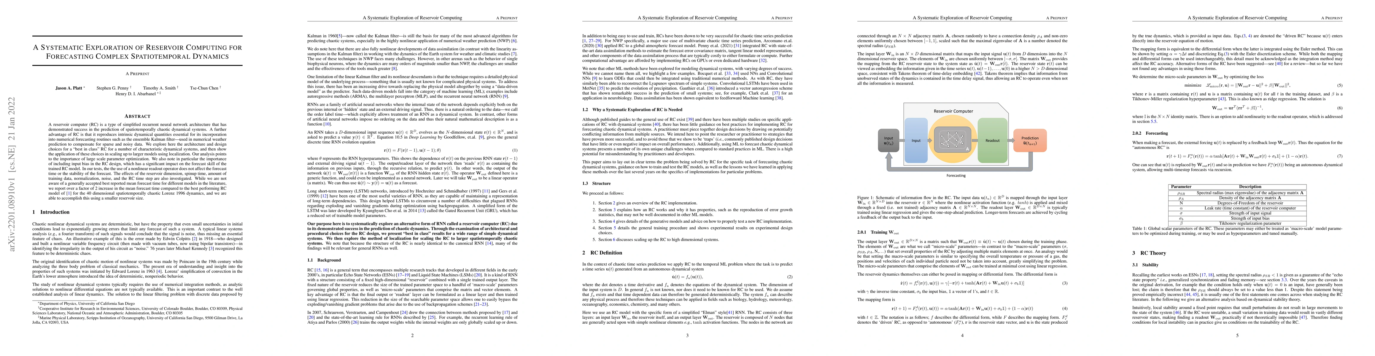 Thumbnail for A Systematic Exploration of Reservoir Computing for Forecasting Complex
  Spatiotemporal Dynamics