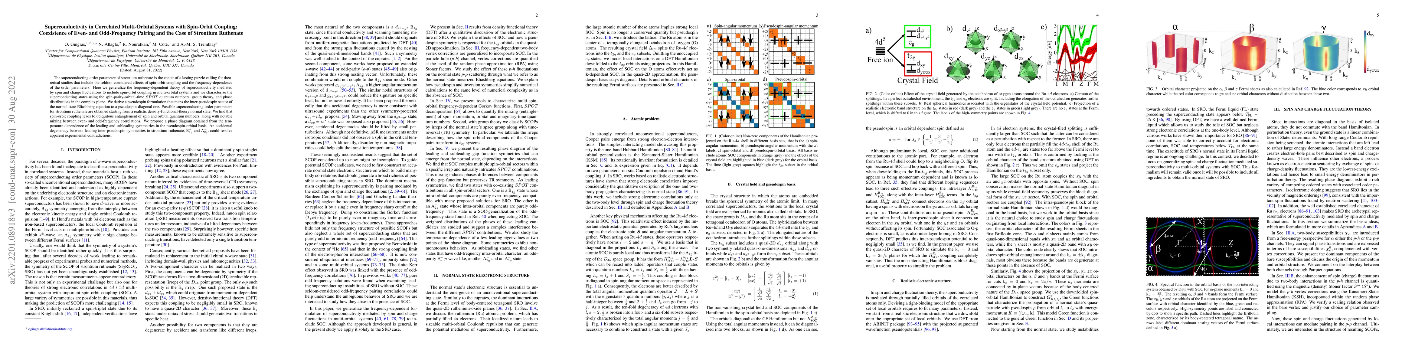 Thumbnail for Superconductivity in Correlated Multi-Orbital Systems with Spin-Orbit
  Coupling: Coexistence of Even- and Odd-Frequency Pairing and the Case of
  Strontium Ruthenate