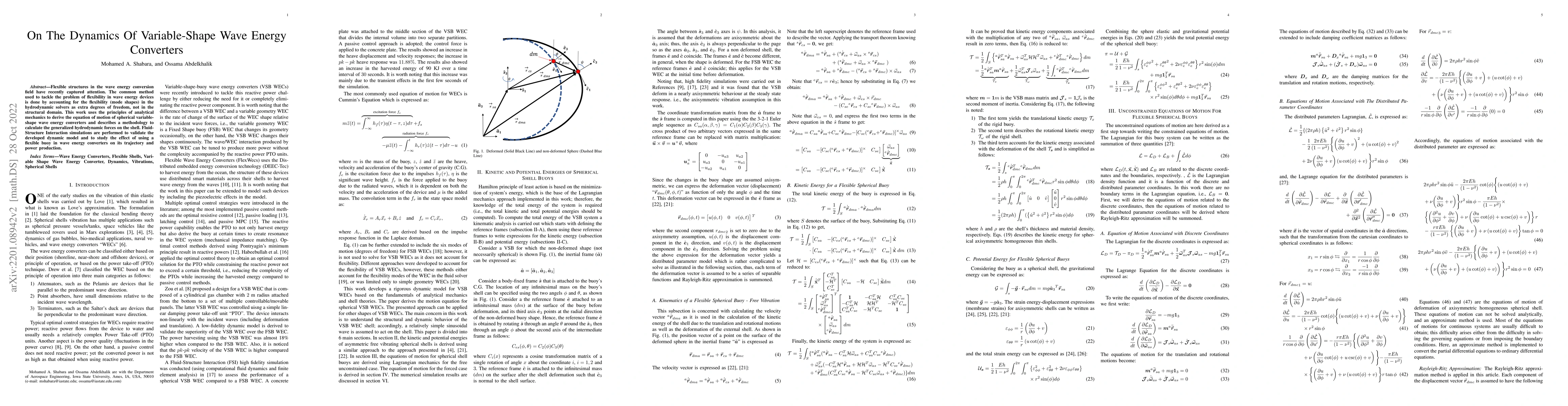 Thumbnail for Dynamic Modeling Of Spherical Variable-Shape Wave Energy Converters