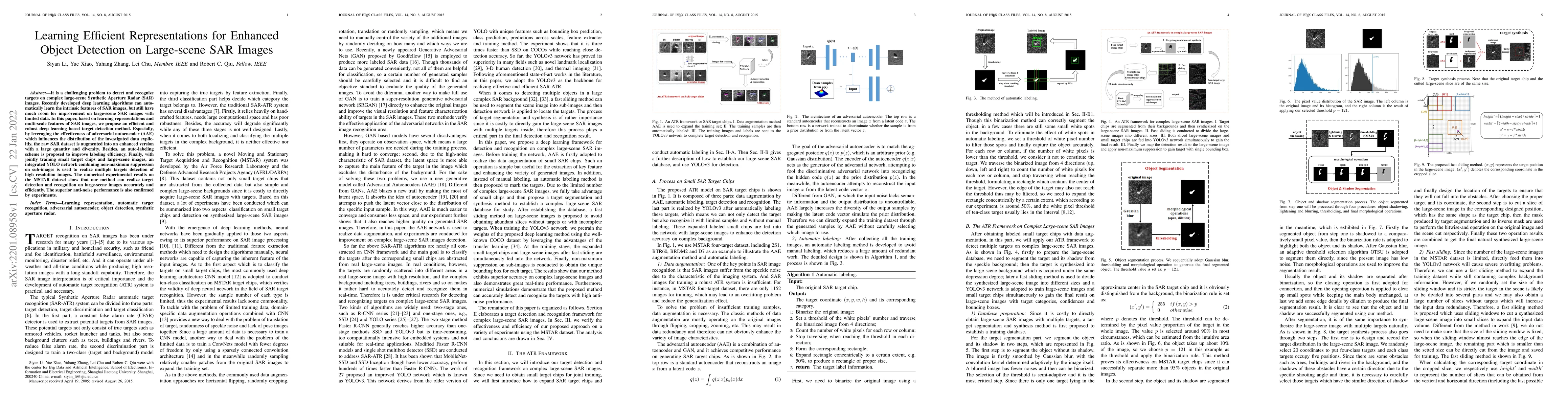 Thumbnail for Learning Efficient Representations for Enhanced Object Detection on
  Large-scene SAR Images