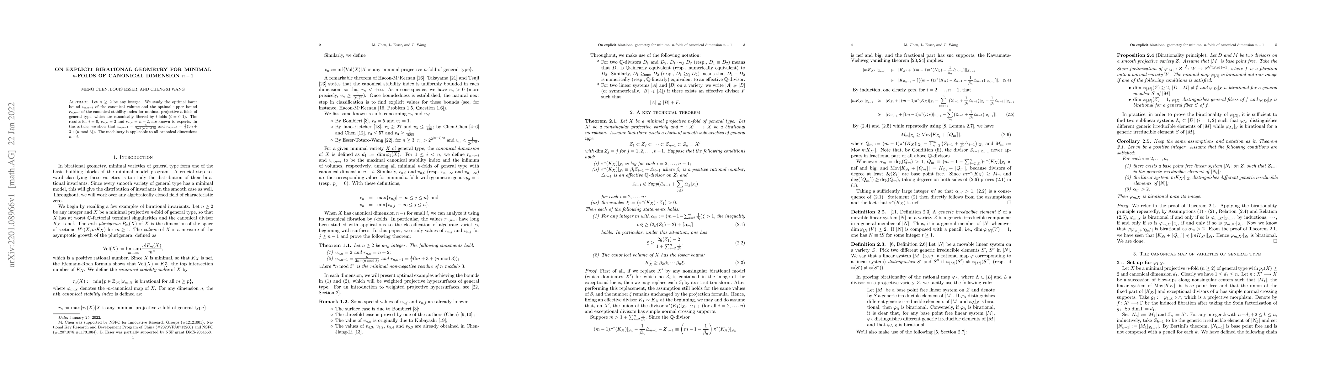 Thumbnail for On explicit birational geometry for minimal n-folds of canonical
  dimension n-1