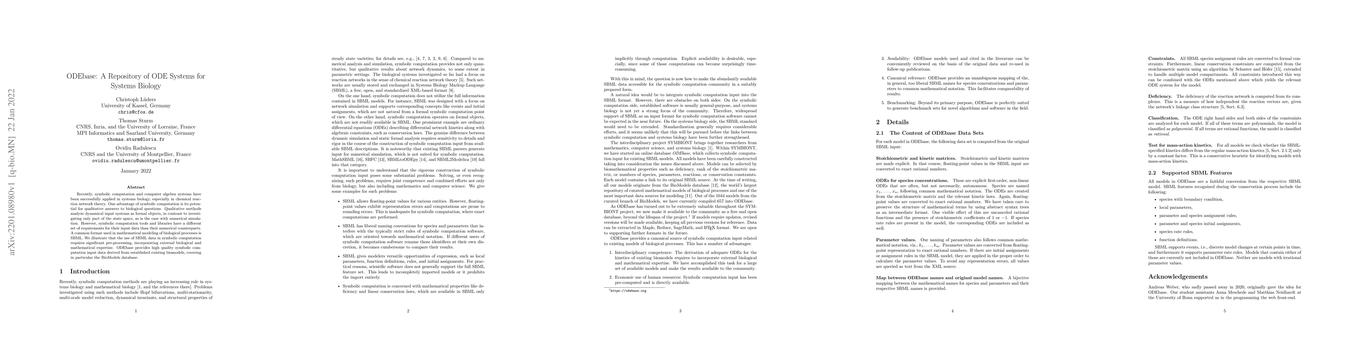 Thumbnail for ODEbase: A Repository of ODE Systems for Systems Biology