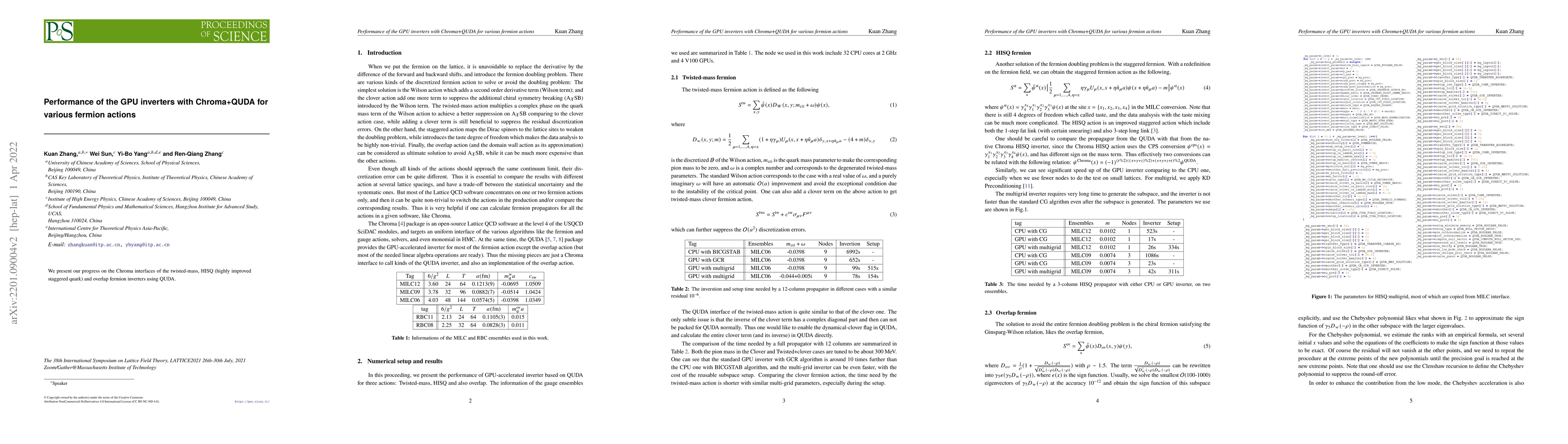 Thumbnail for Performance of the GPU inverters with Chroma+QUDA for various fermion
  actions