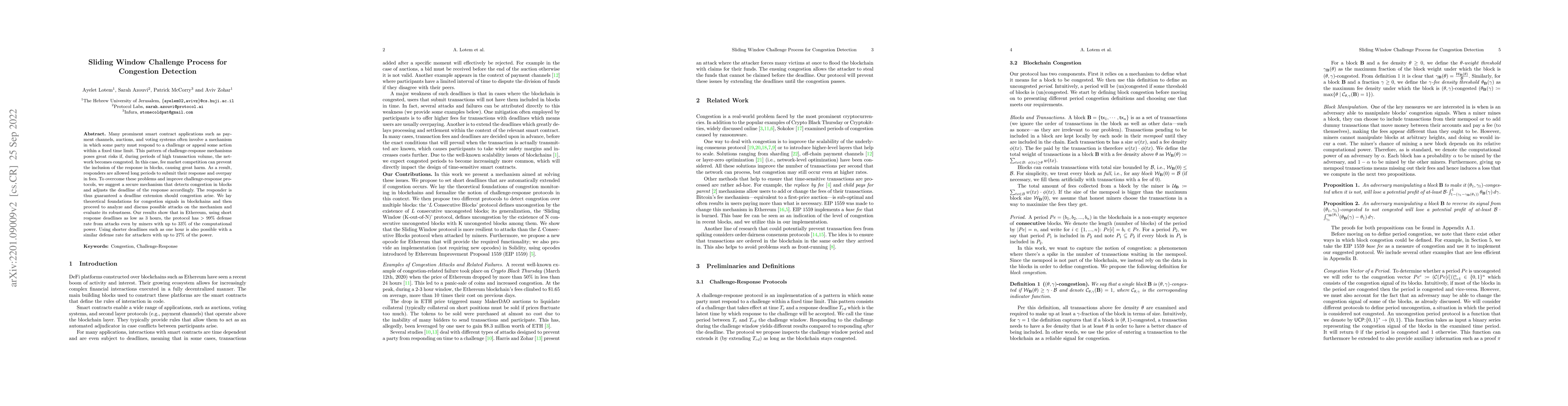 Thumbnail for Sliding Window Challenge Process for Congestion Detection