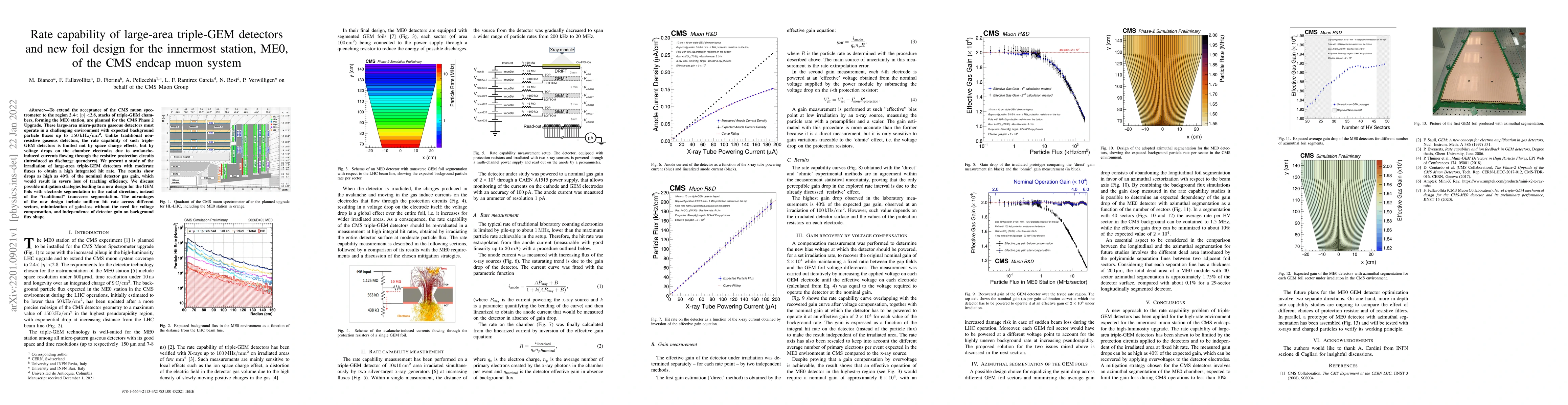 Thumbnail for Rate capability of large-area triple-GEM detectors and new foil design
  for the innermost station, ME0, of the CMS endcap muon system