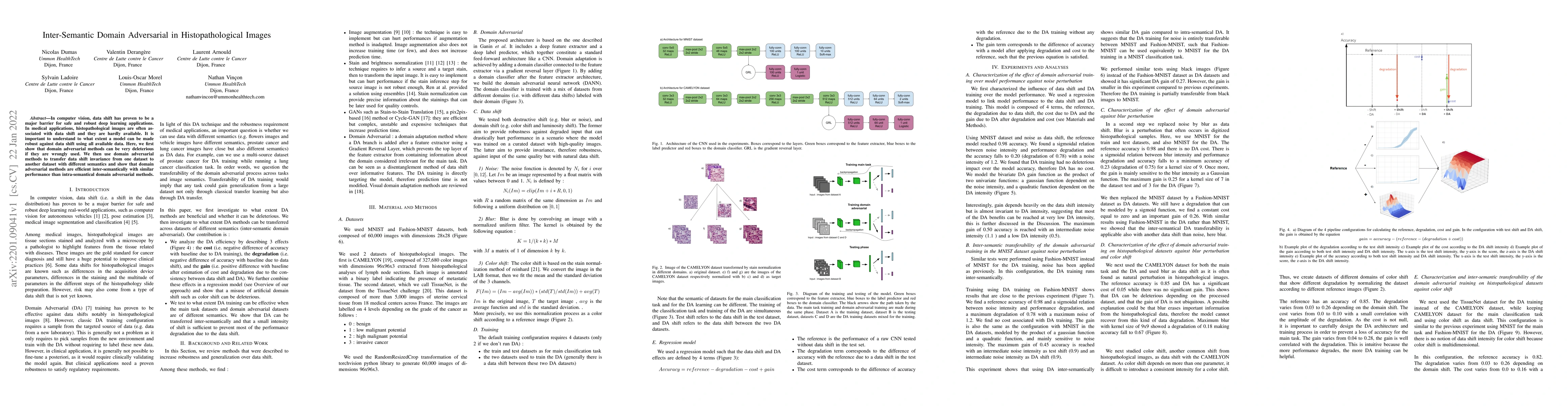 Thumbnail for Inter-Semantic Domain Adversarial in Histopathological Images
