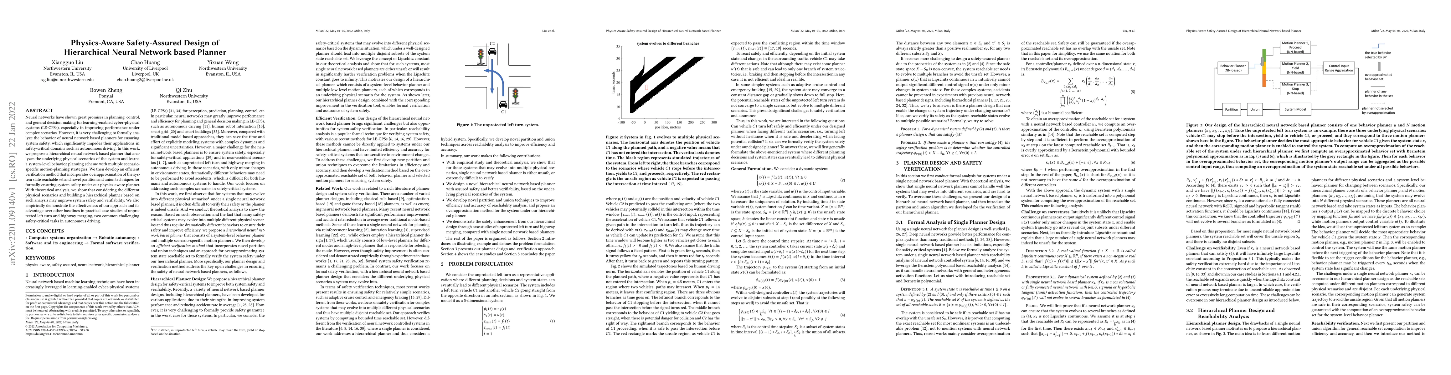 Thumbnail for Physics-Aware Safety-Assured Design of Hierarchical Neural Network based
  Planner