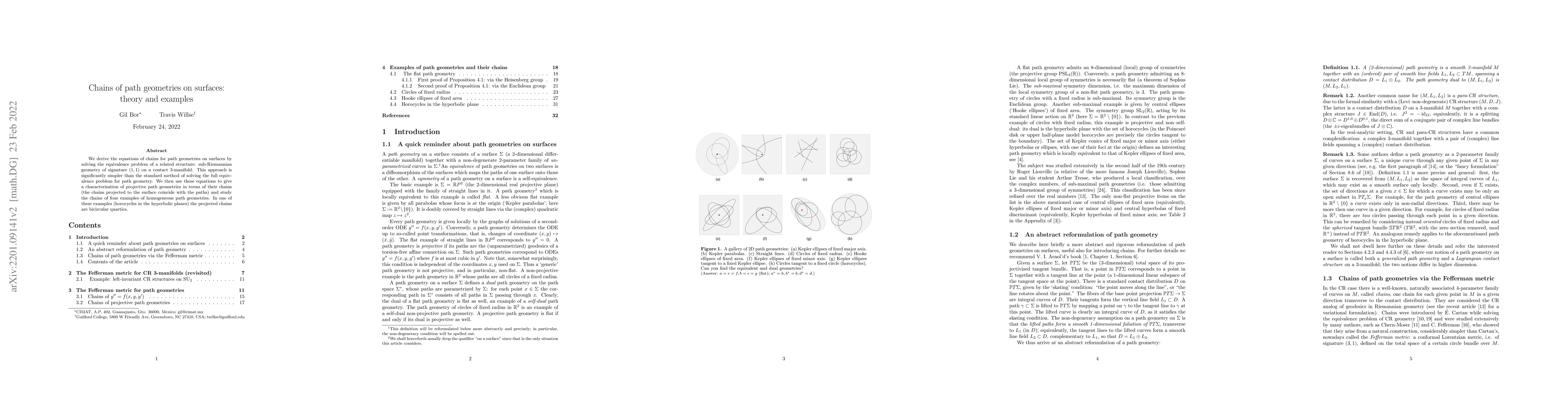 Thumbnail for Chains of path geometries on surfaces: theory and examples
