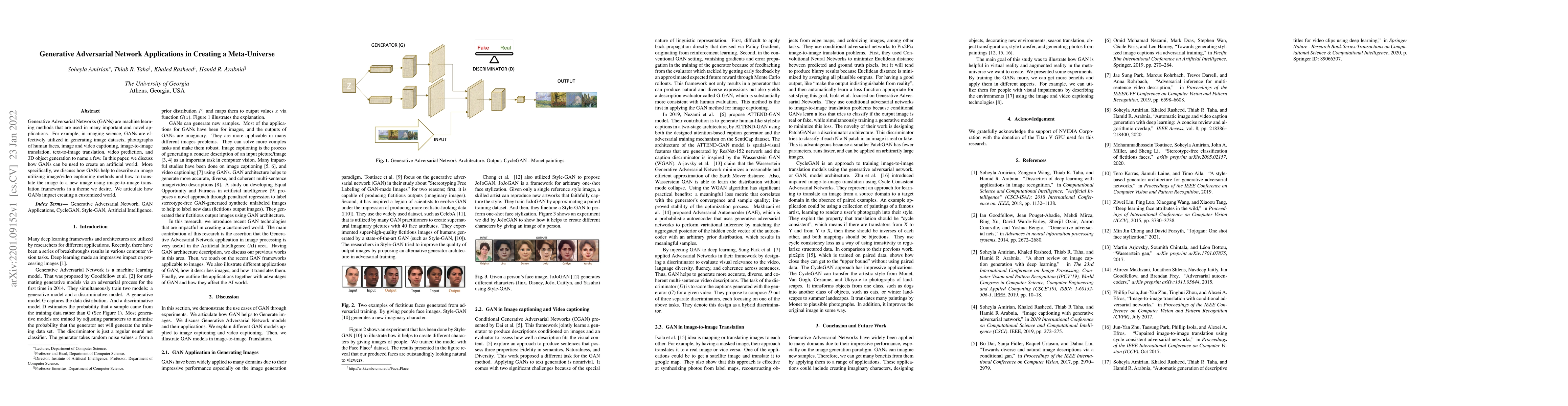 Thumbnail for Generative Adversarial Network Applications in Creating a Meta-Universe