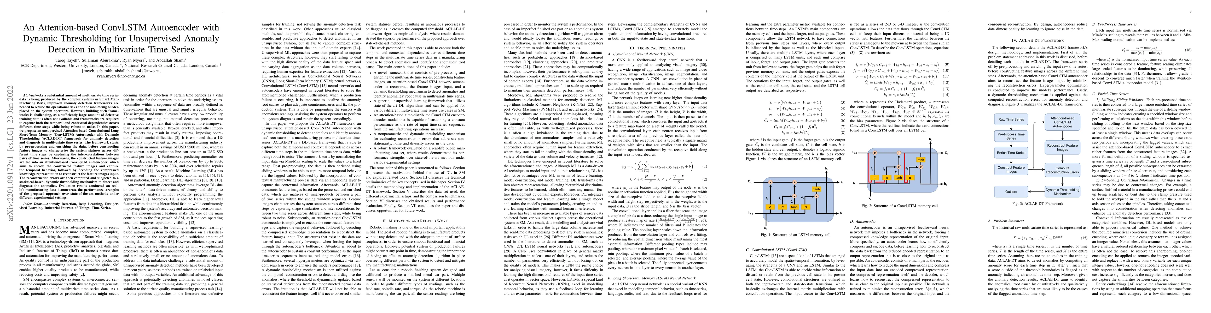 Thumbnail for An Attention-based ConvLSTM Autoencoder with Dynamic Thresholding for
  Unsupervised Anomaly Detection in Multivariate Time Series
