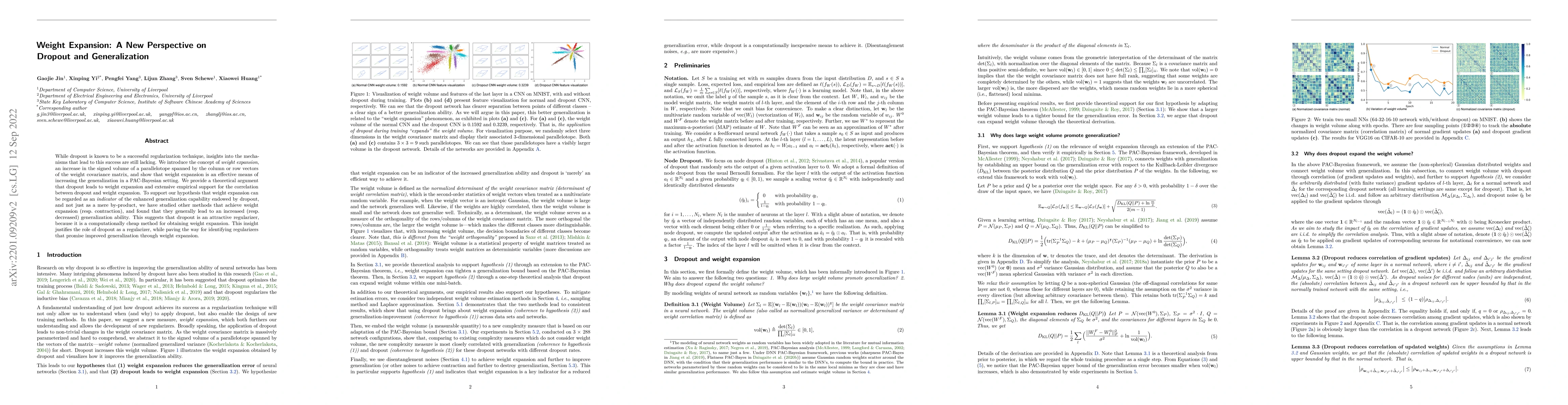 Thumbnail for Weight Expansion: A New Perspective on Dropout and Generalization