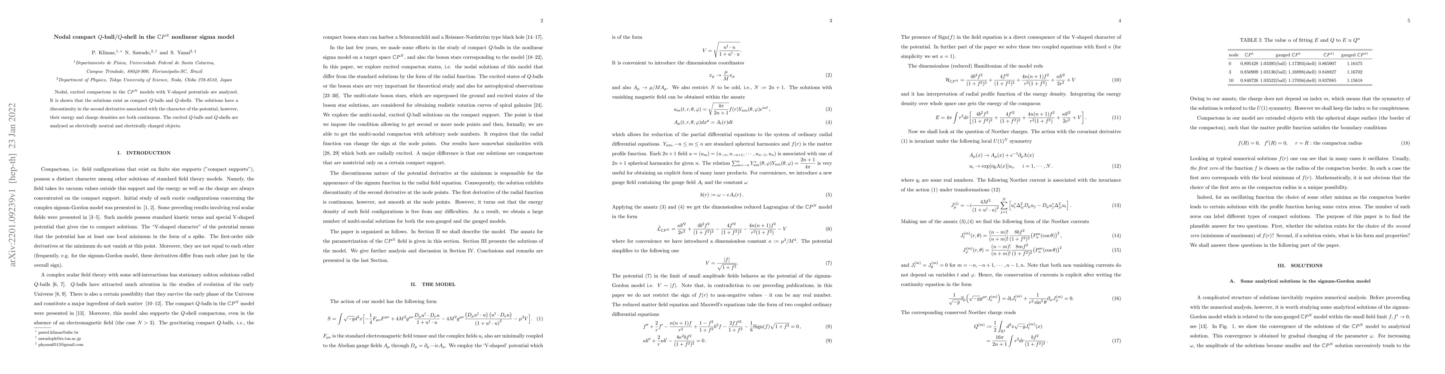Thumbnail for Nodal compact $Q$-ball/$Q$-shell in the $\mathbb{C}P^N$ nonlinear sigma
  model