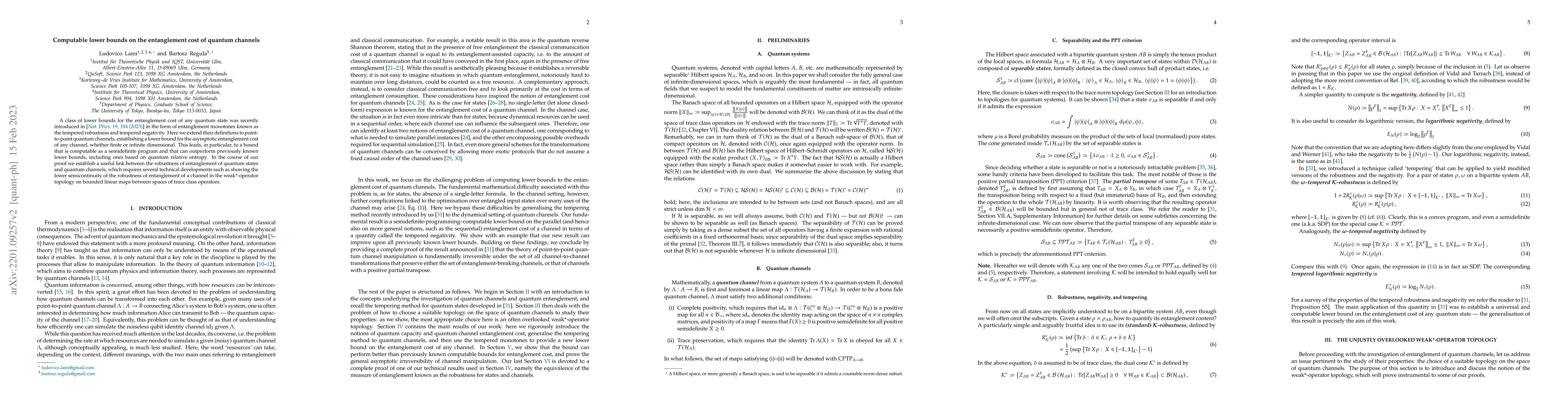 Thumbnail for Computable lower bounds on the entanglement cost of quantum channels