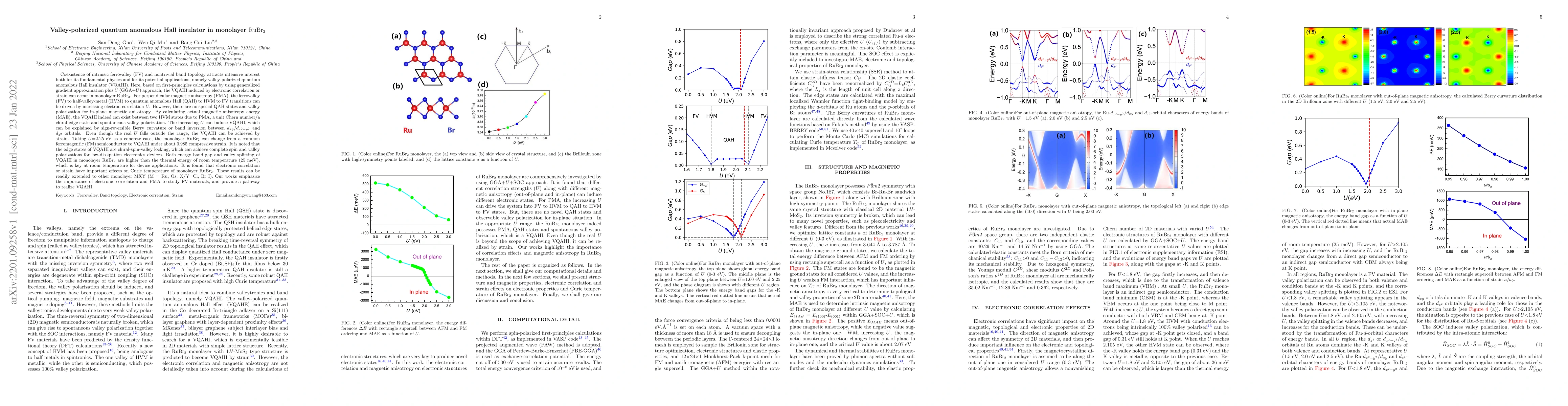 Thumbnail for Valley-polarized quantum anomalous Hall insulator in monolayer
  $\mathrm{RuBr_2}$