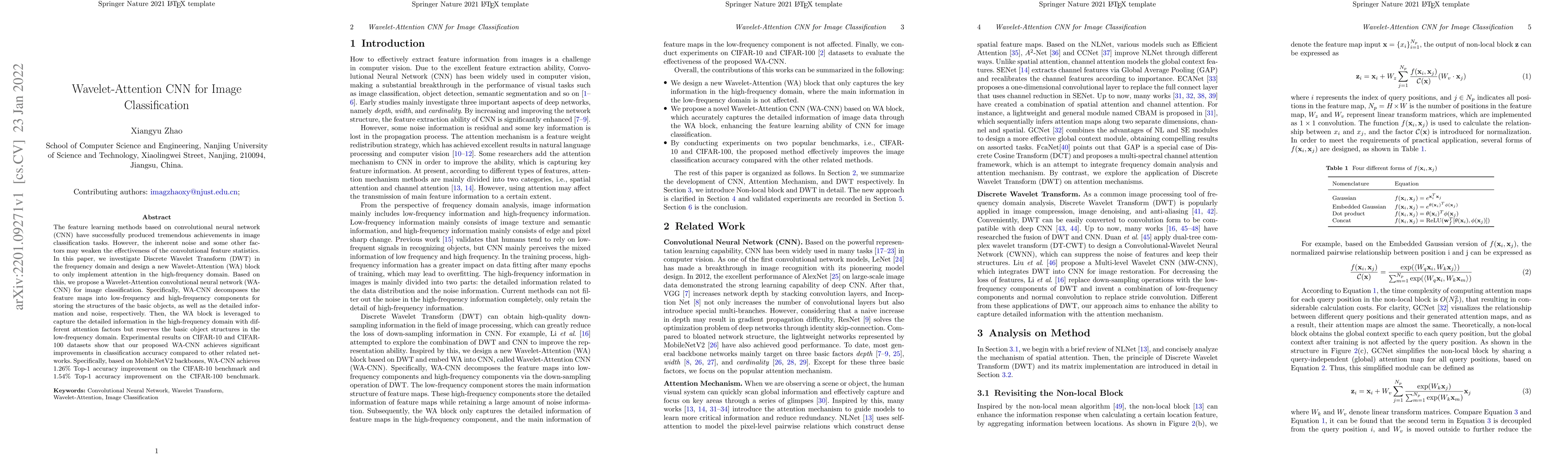 Thumbnail for Wavelet-Attention CNN for Image Classification