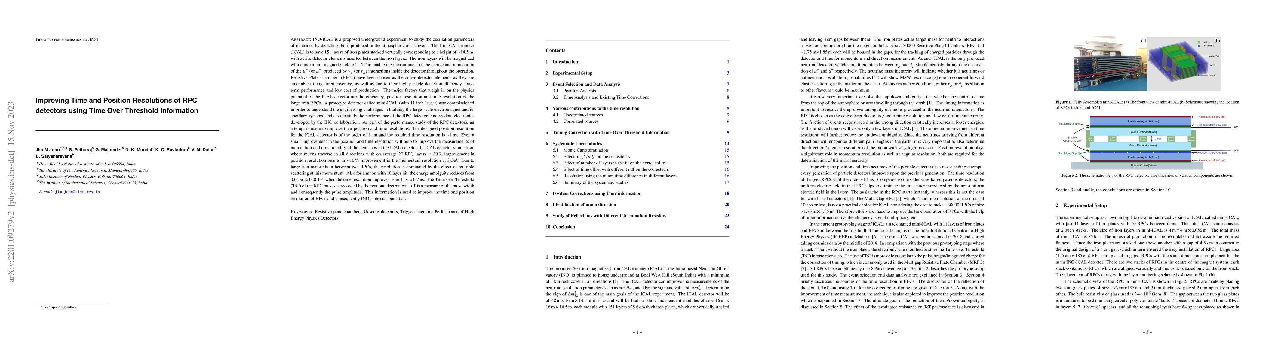 Thumbnail for Improving Time and Position Resolution of RPC detectors using Time Over
  Threshold Information