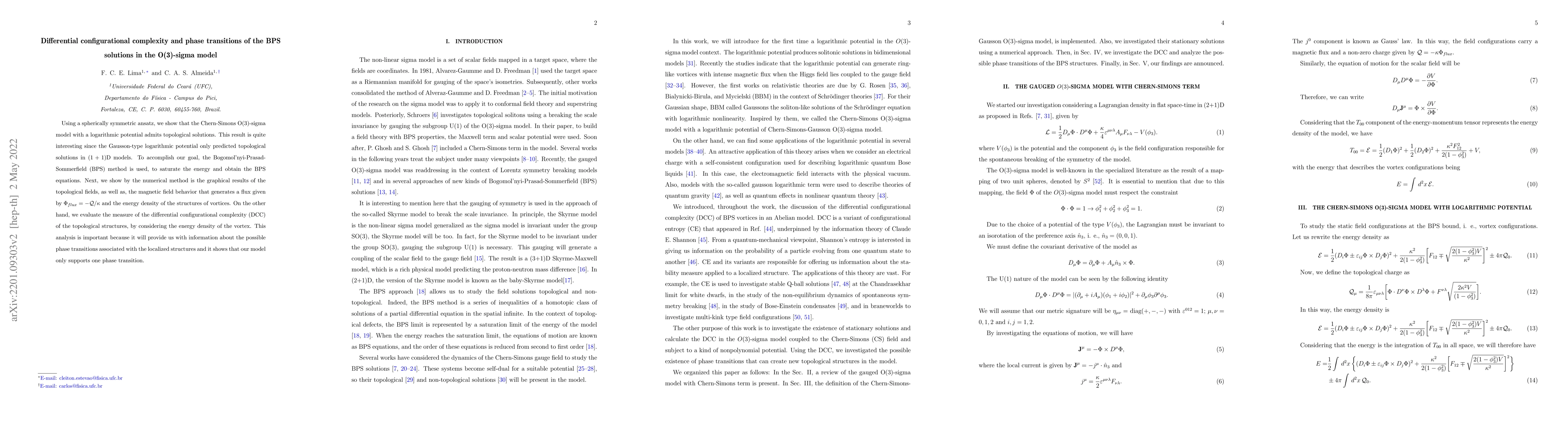 Thumbnail for Differential configurational complexity and phase transitions of the BPS
  solutions in the O(3)-sigma model