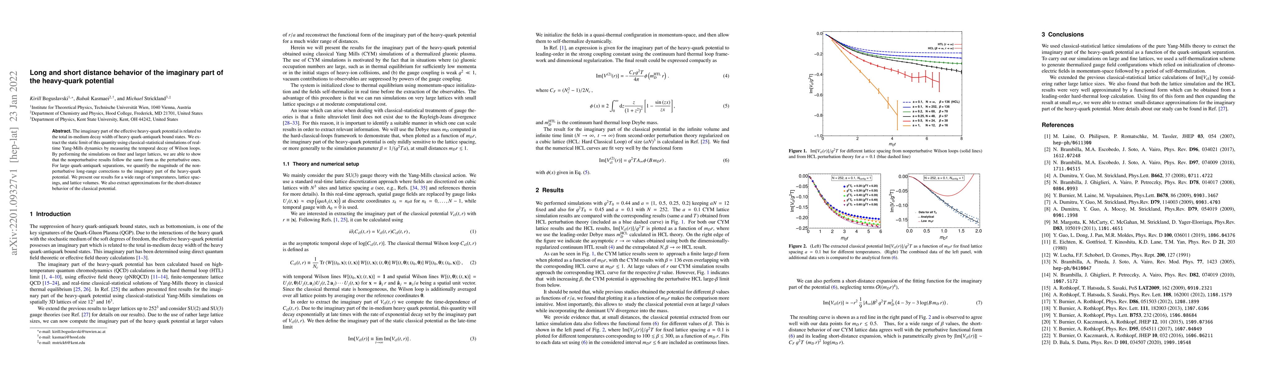 Thumbnail for Long and short distance behavior of the imaginary part of the
  heavy-quark potential
