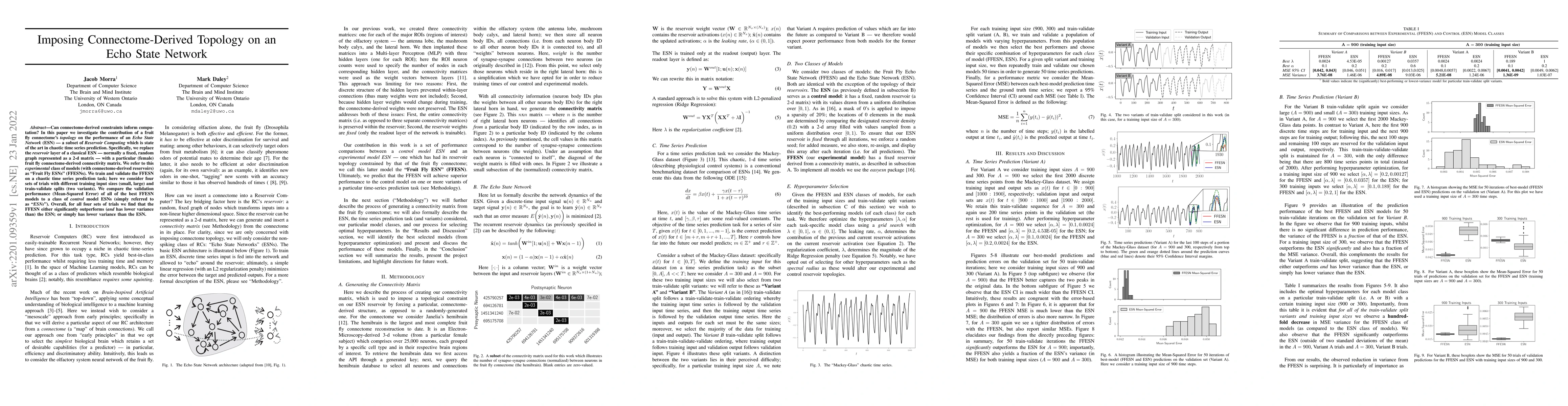 Thumbnail for Imposing Connectome-Derived Topology on an Echo State Network