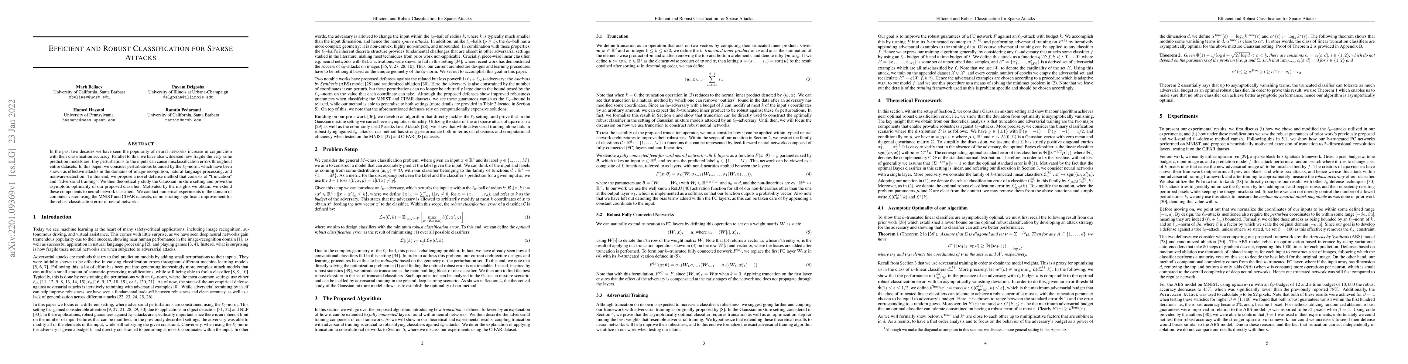 Thumbnail for Efficient and Robust Classification for Sparse Attacks