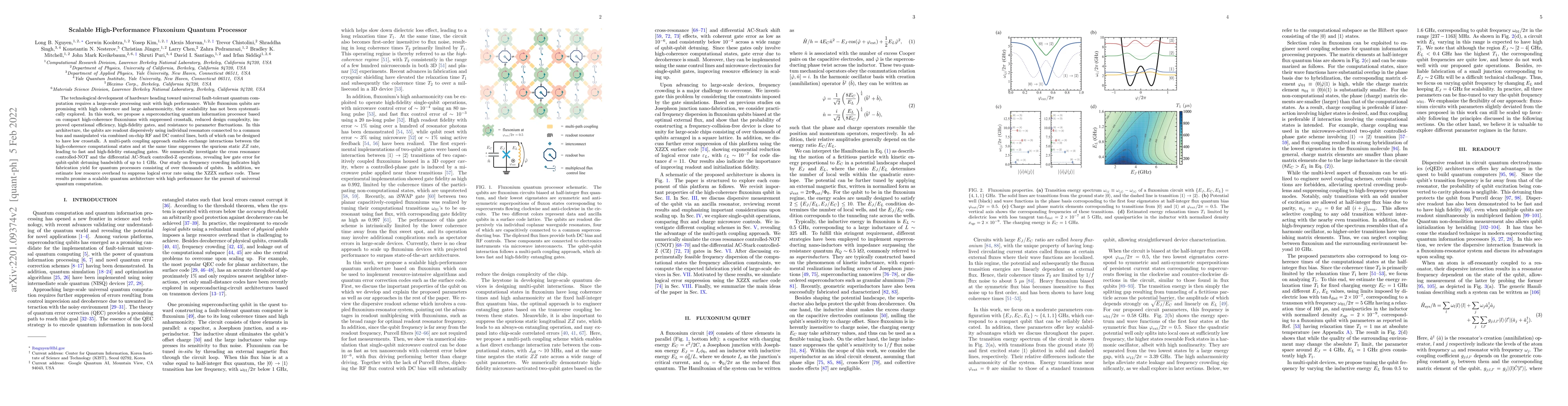 Thumbnail for Scalable High-Performance Fluxonium Quantum Processor