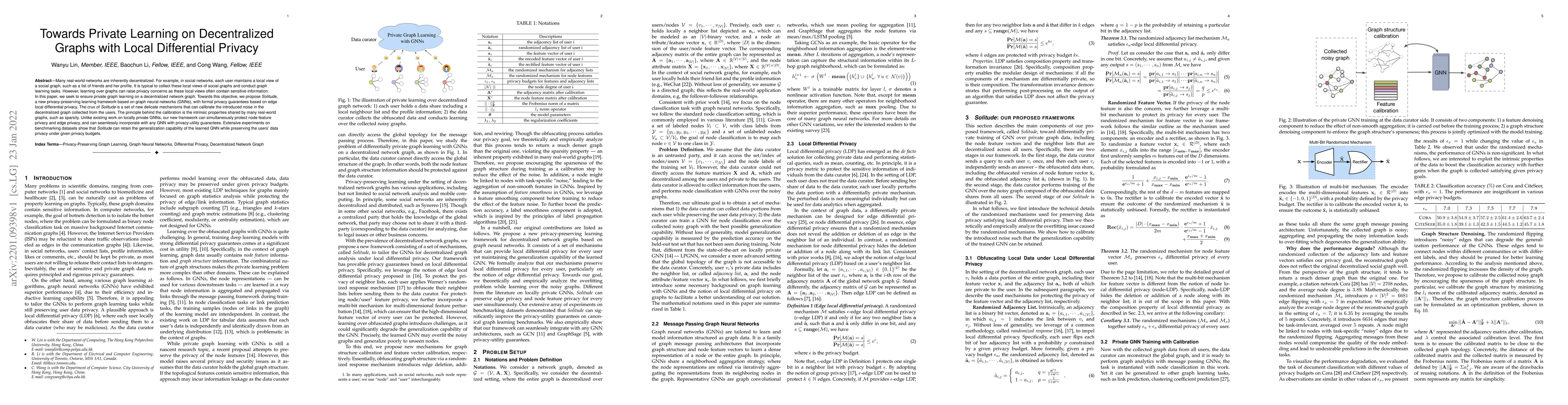 Thumbnail for Towards Private Learning on Decentralized Graphs with Local Differential
  Privacy